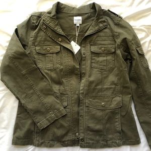 Army green Kenzie utility twill jacket